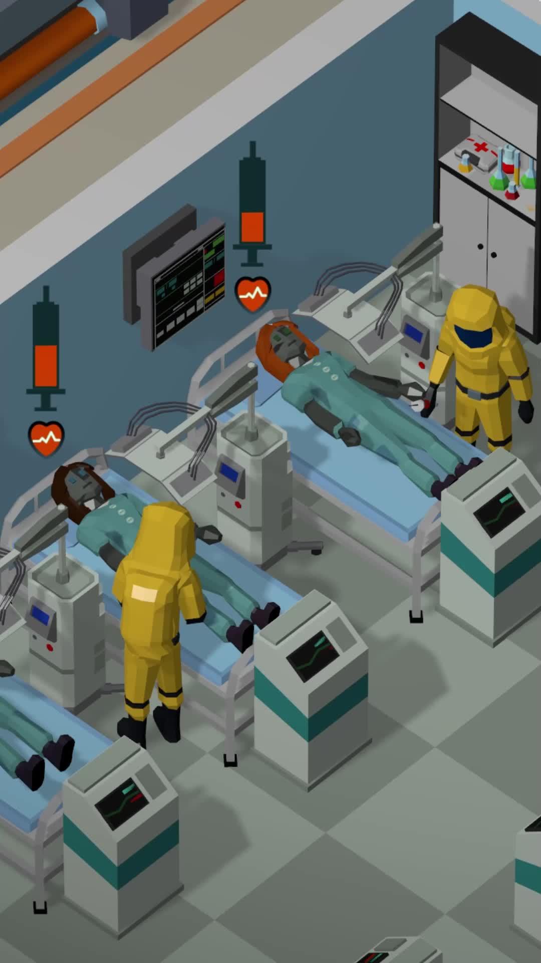 Build and manage your own hospital for zombies in this idle tycoon game!