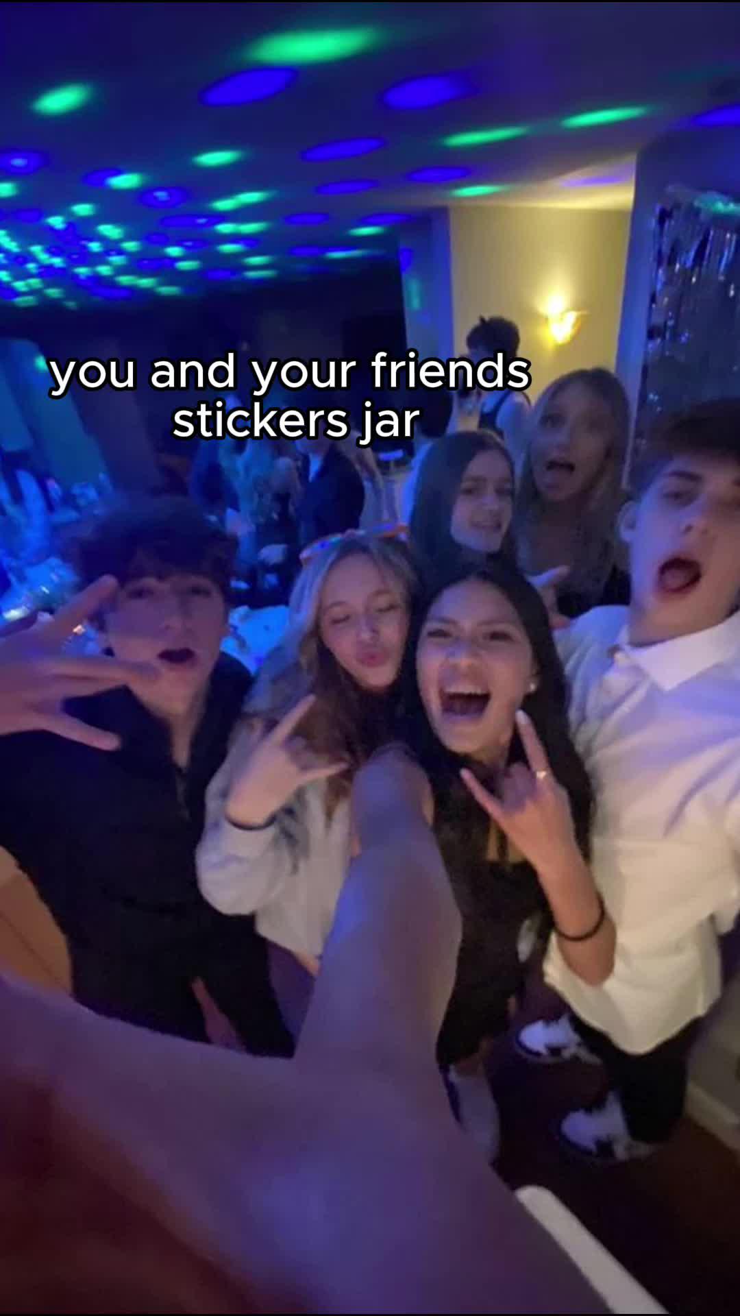 you and your friends stickers jar