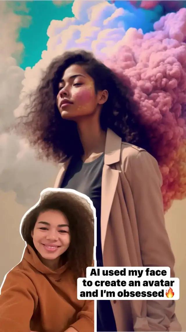 Upload your photo and the AI will create new amazing photos of you 💗 LINK IN BIO 🔝 #aiartapp #aiportrait #neuralnetworks #aiarts #aiartgallery #aiartwork
