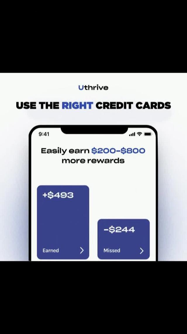 Uthrive optimizes rewards based on the cards you have! Download and Start earning rewards now!
