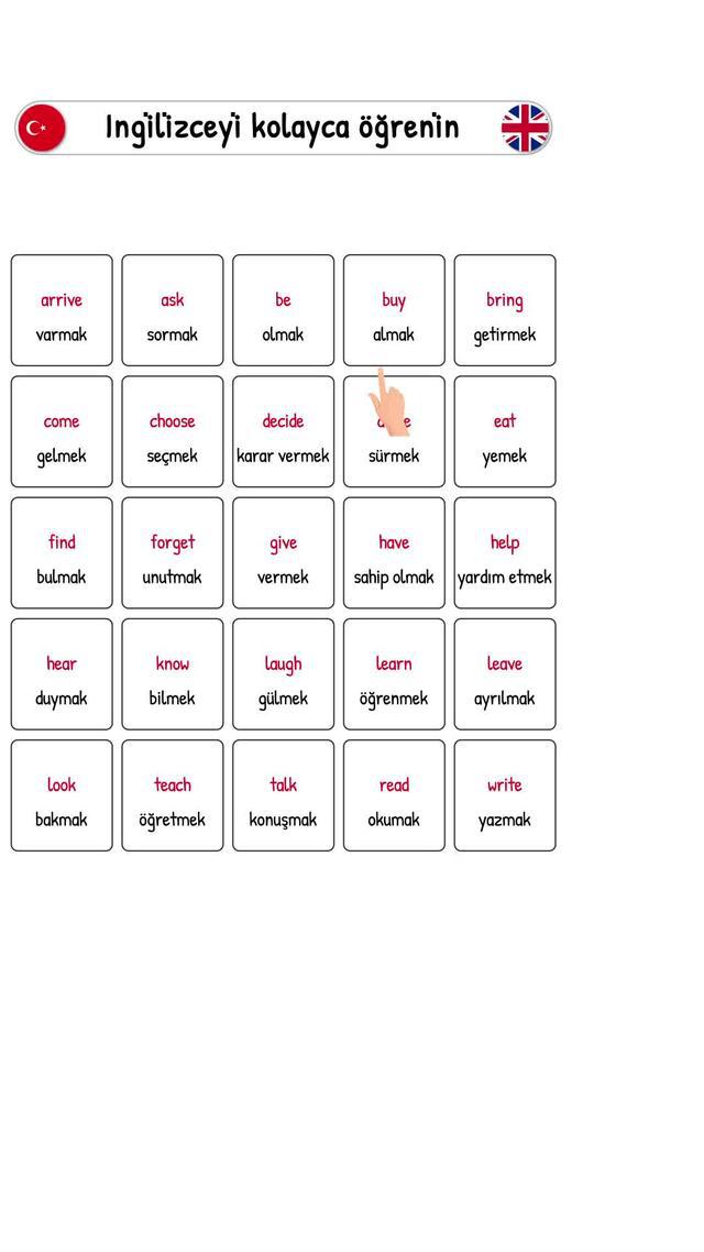 İngilizce uygulaması ile 5 dakikada İngilizce konuşun.