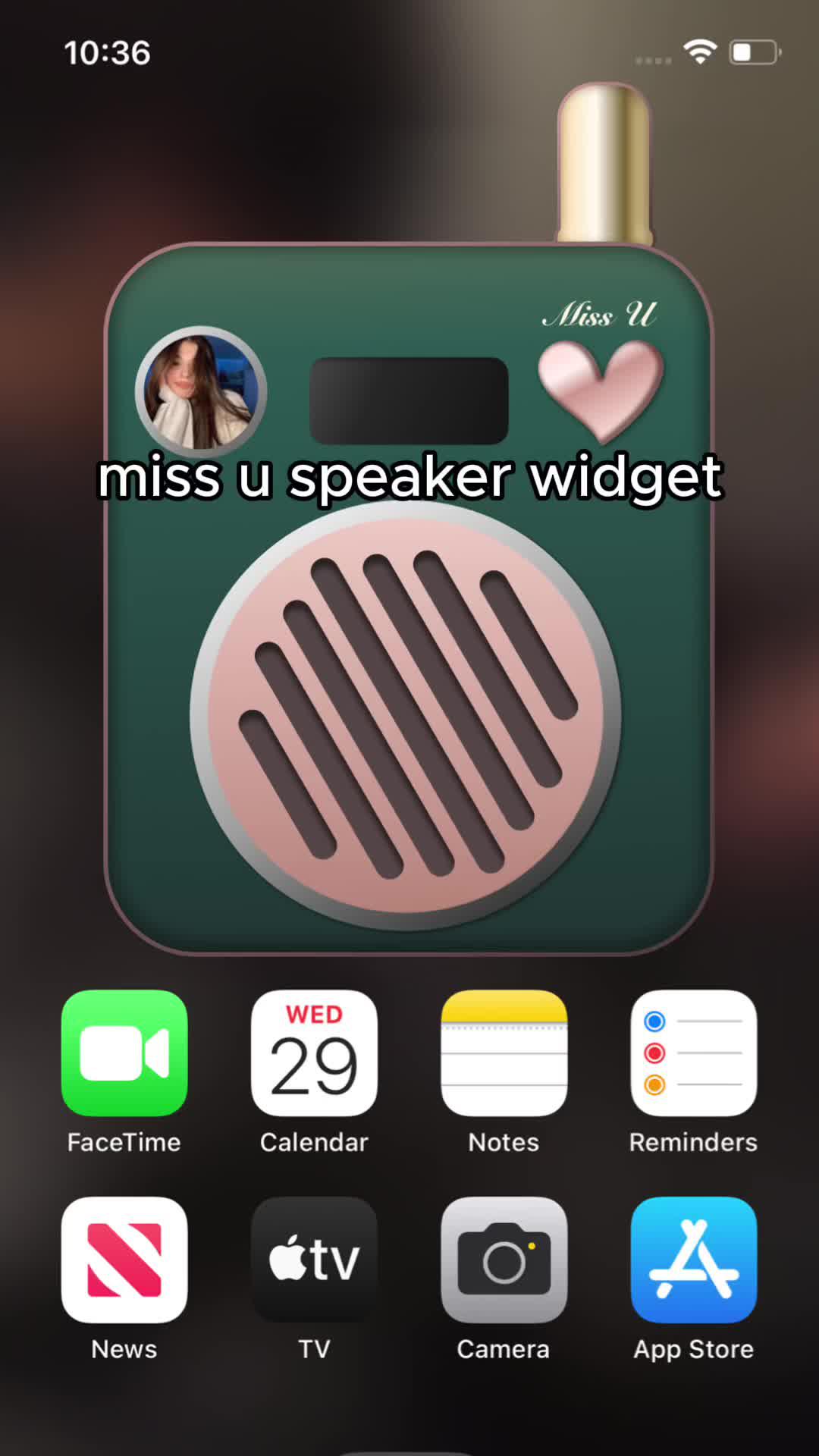Miss u speaker widget
