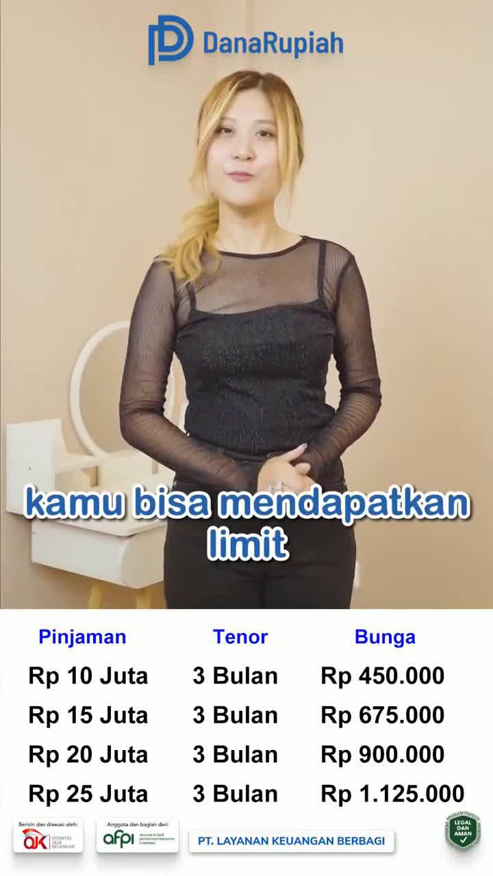 Plafon pinjaman hingga Rp25 juta!  Hanya 0,04%! Berizin dan diawasi oleh OJK!