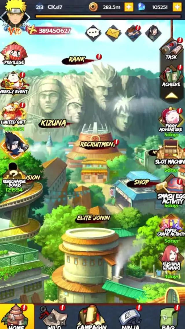 Extremely popular anime RPG. Embark on a journey for peace with your ninja team!