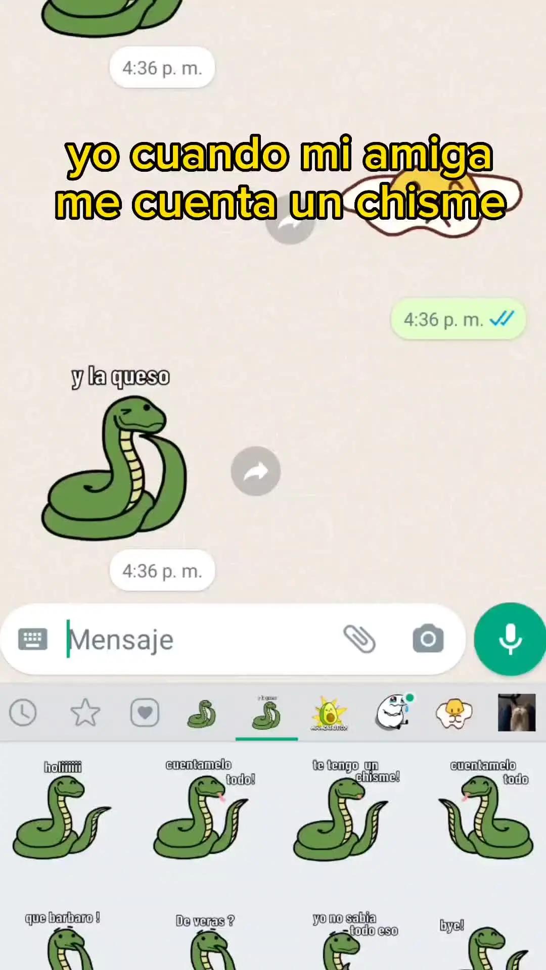 yo cuando mi amiga me cuenta un chisme #chisme #stickers #deformitos