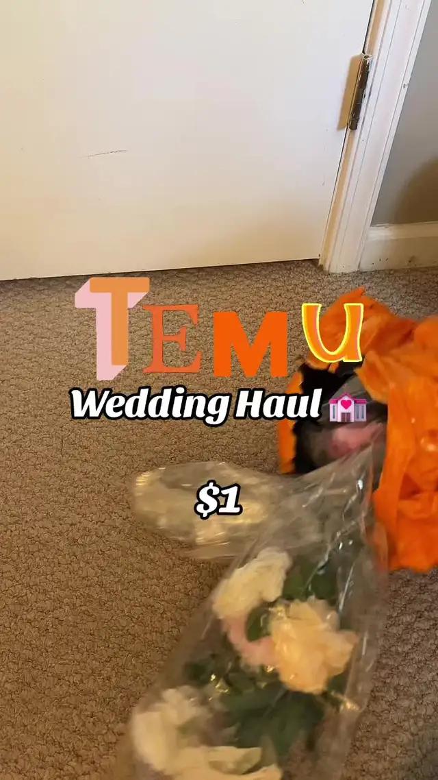 These wedding finds have saved some $$$ 🤩💅🏼  ⛪️💗 C0de: dne7968 or 🔗 in bi0 for 95% off #temuhaul #temufinds #temu  #temuweddinghaul #temuwedding #weddingfinds #temureview #temucodes