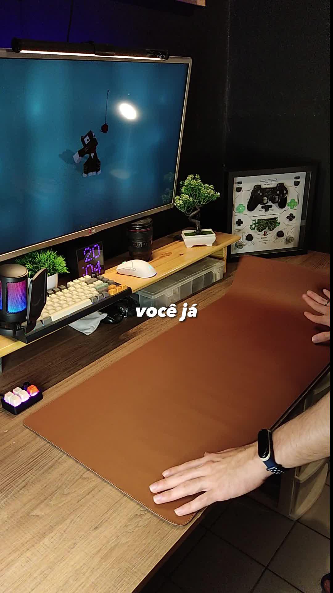 Desk Pad Bullpad 90x40cm Em Couro Sintetico