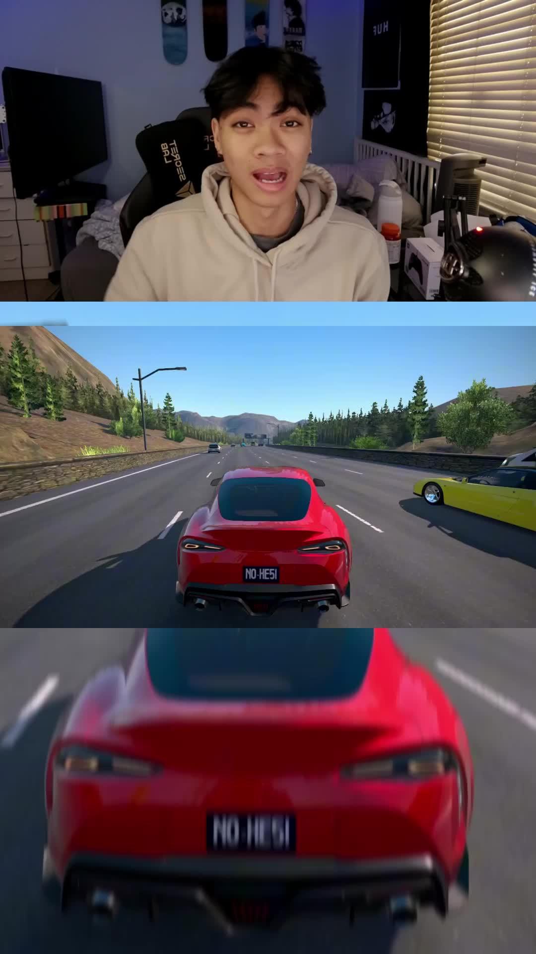 Swerve through traffic in highway battles with other racers.