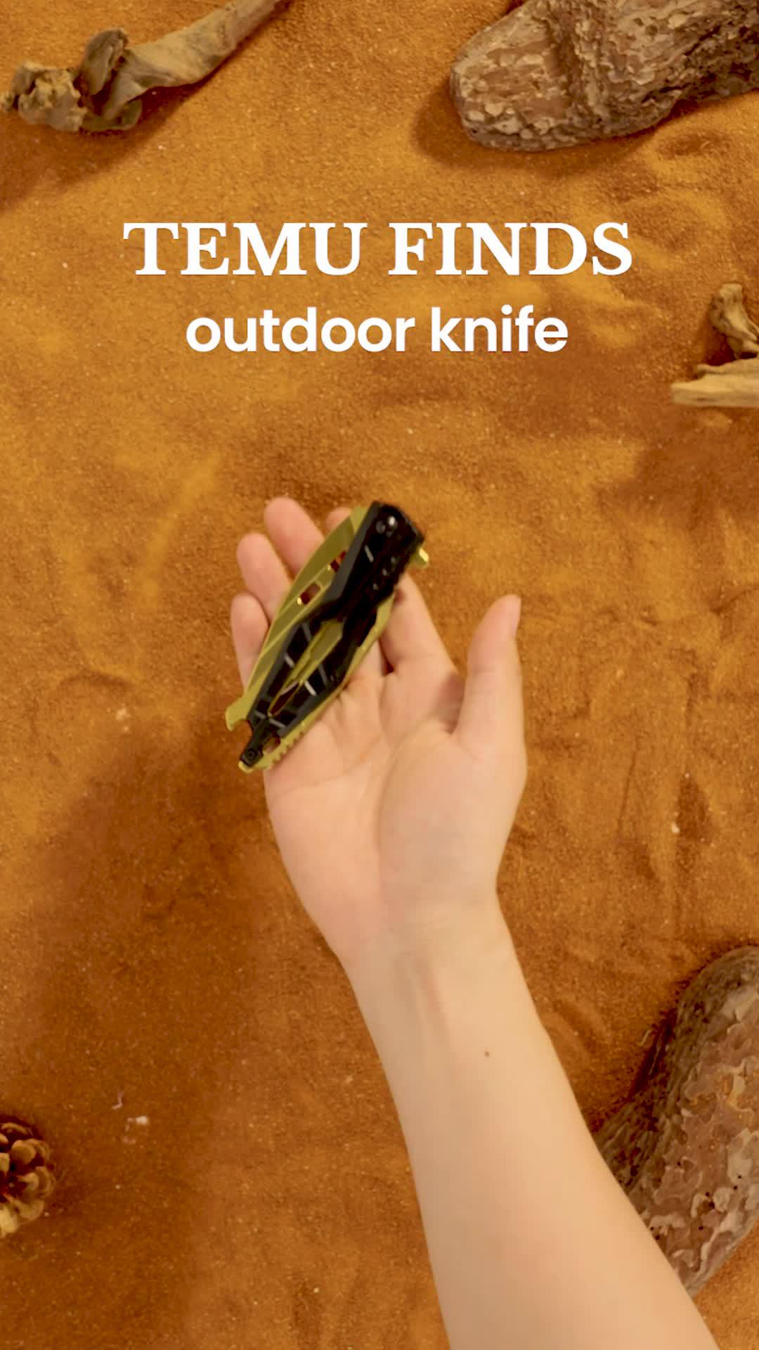 Conquer the wild with the ultimate outdoor knife! 🔪🌳 Sharp, sturdy, and survival-ready. #outdoorknife #campingtool #wilderness #adventuregear #temufinds