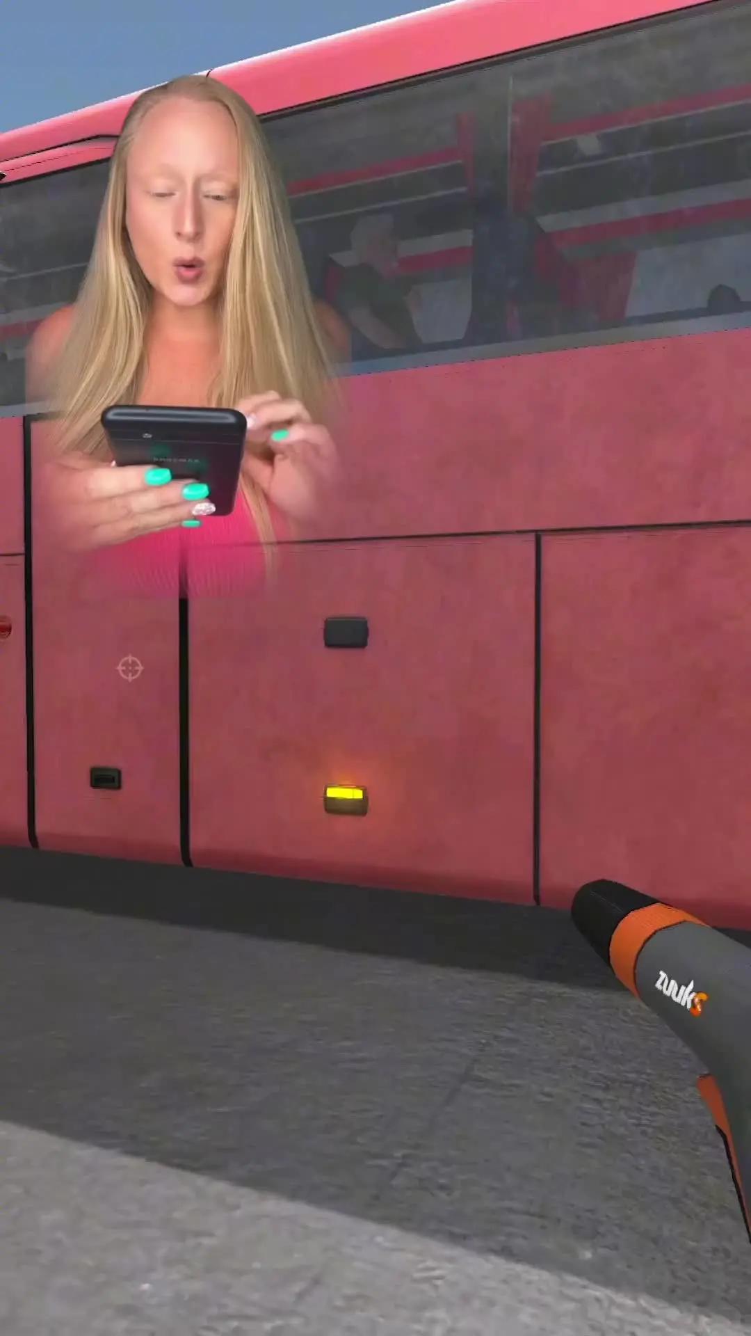 We're washing the bus!