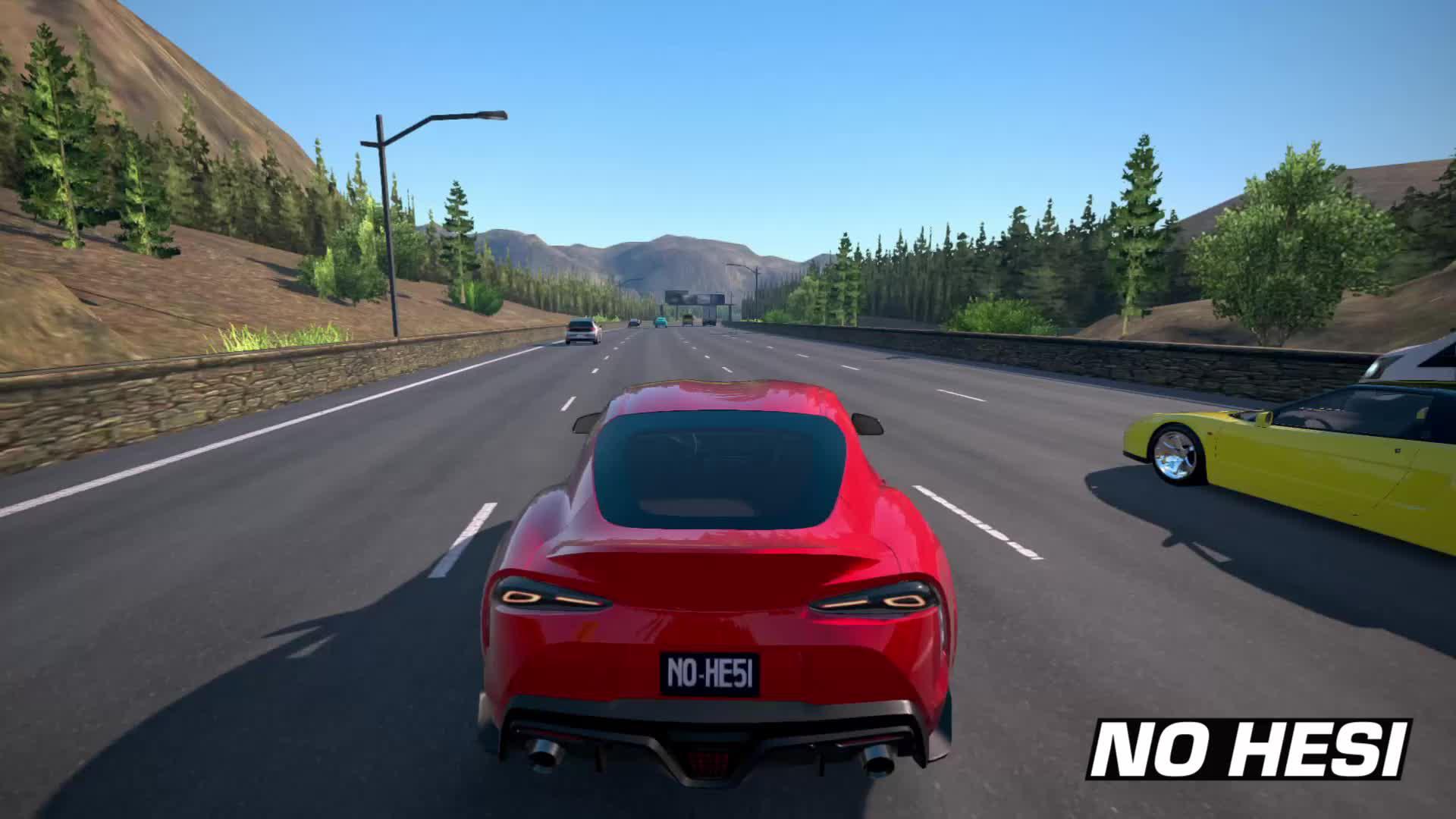 Swerve through traffic in highway battles with other racers.