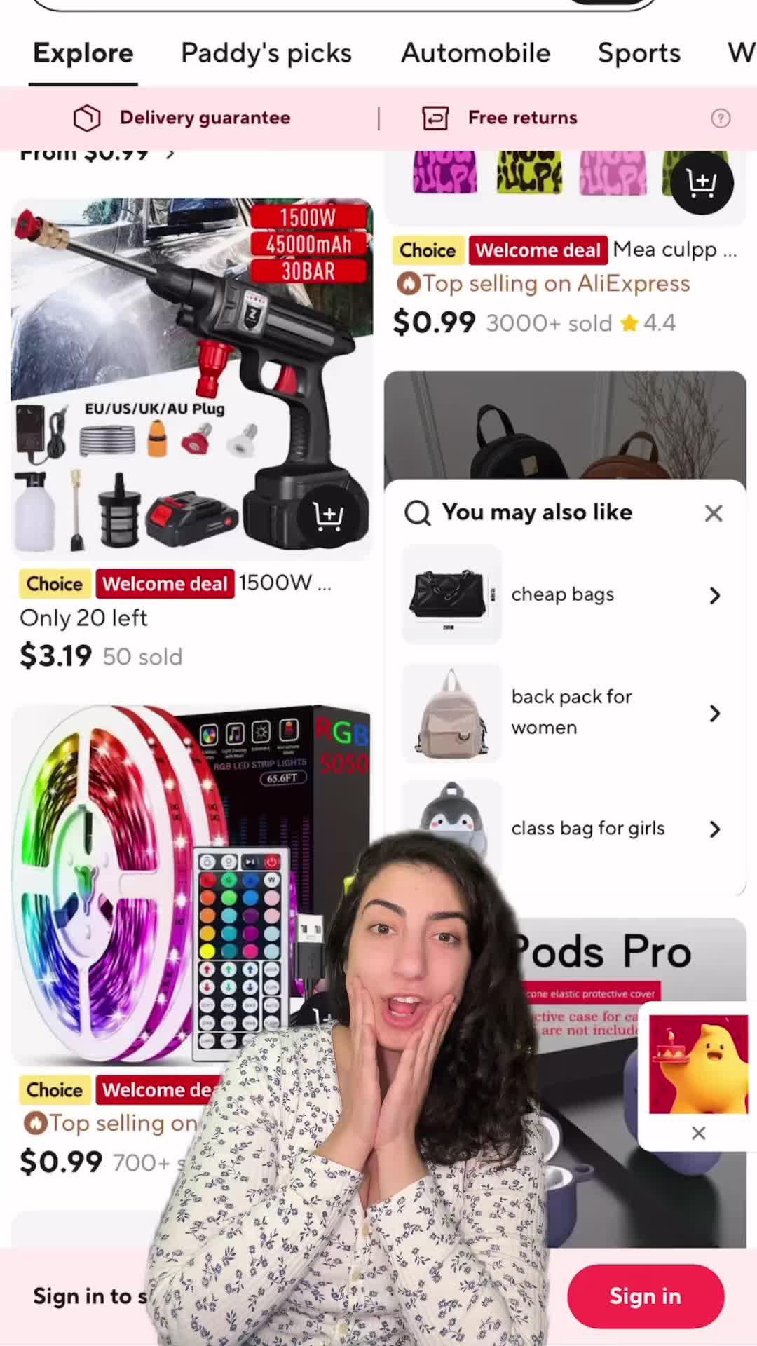 3 items for $0.99 on 1st order