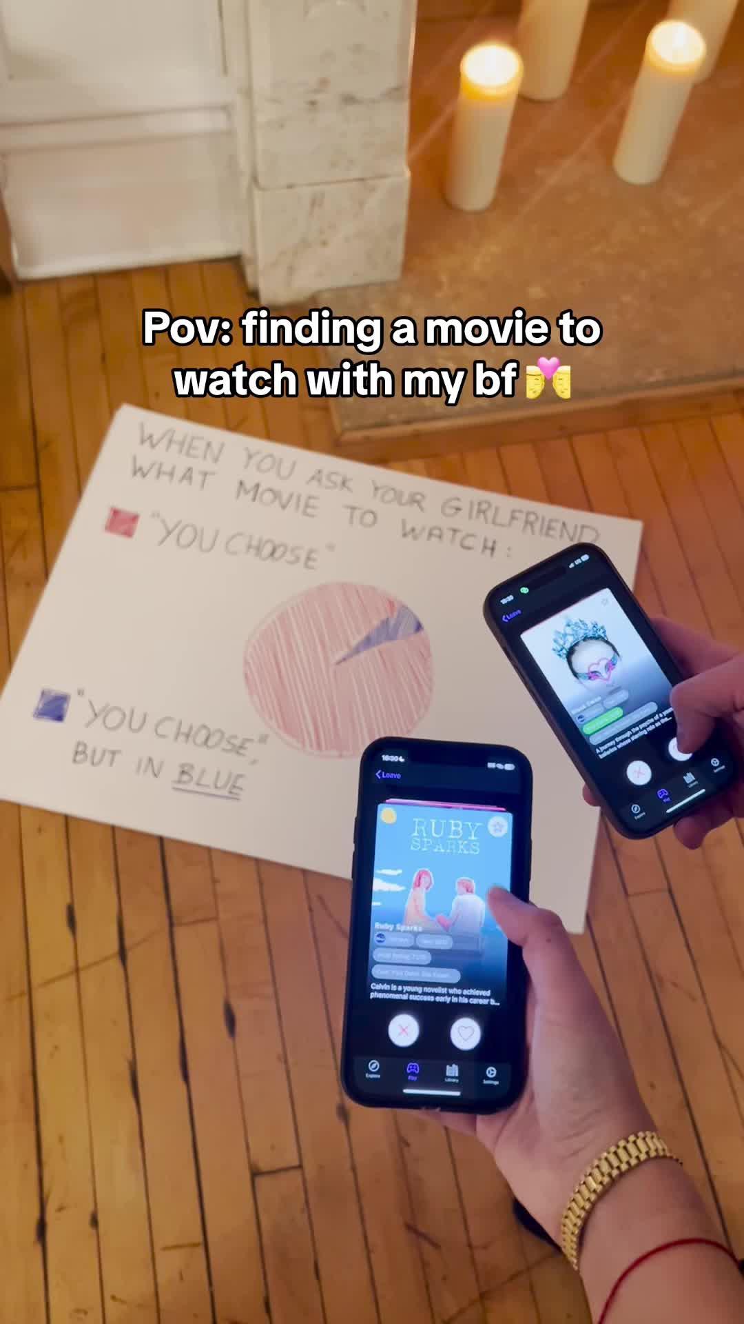 Match to watch! Swipe right to watch and left to skip!