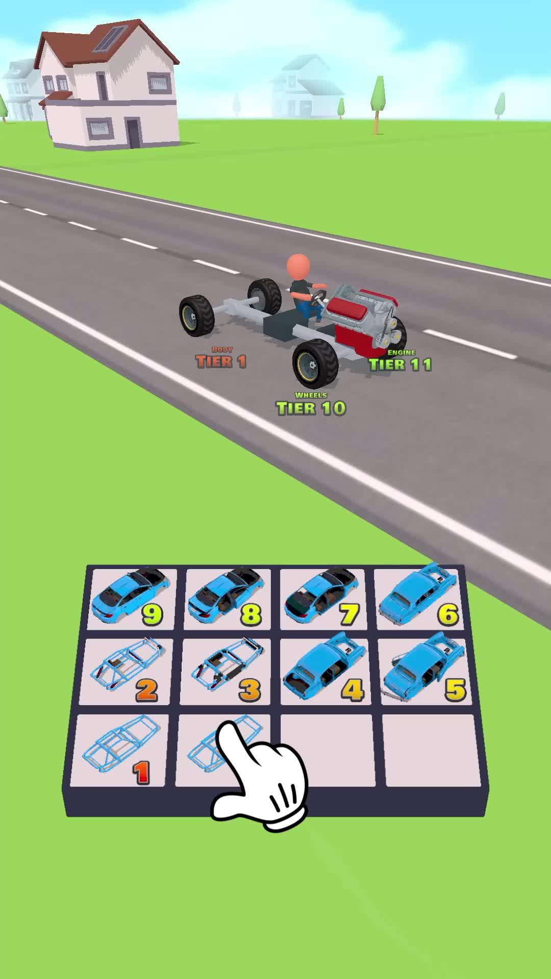Merge your car and win the race!