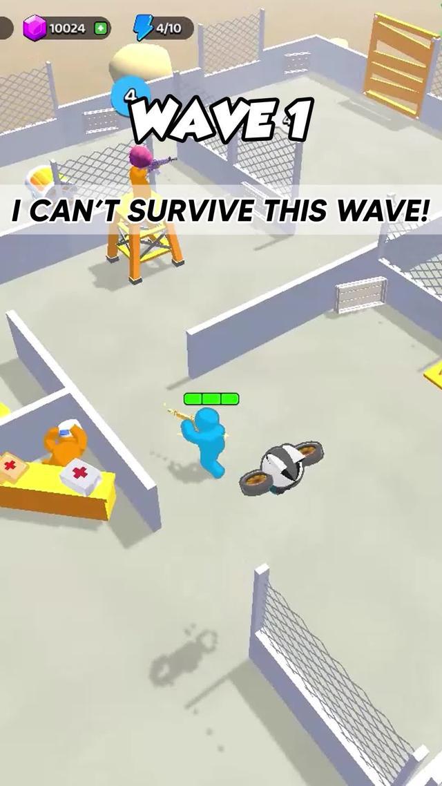 Save yourself against giant waves of zombies!