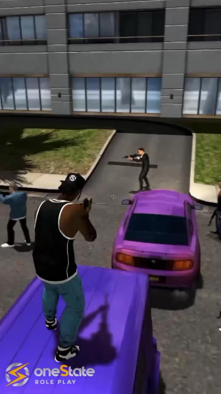 Bandits VS Police 💪 #onestaterp #mobilegame #rp #gta #gtamobile #gtarp #roleplay #bandit #police #onestategame #onestate #eu #gta5 #shooting