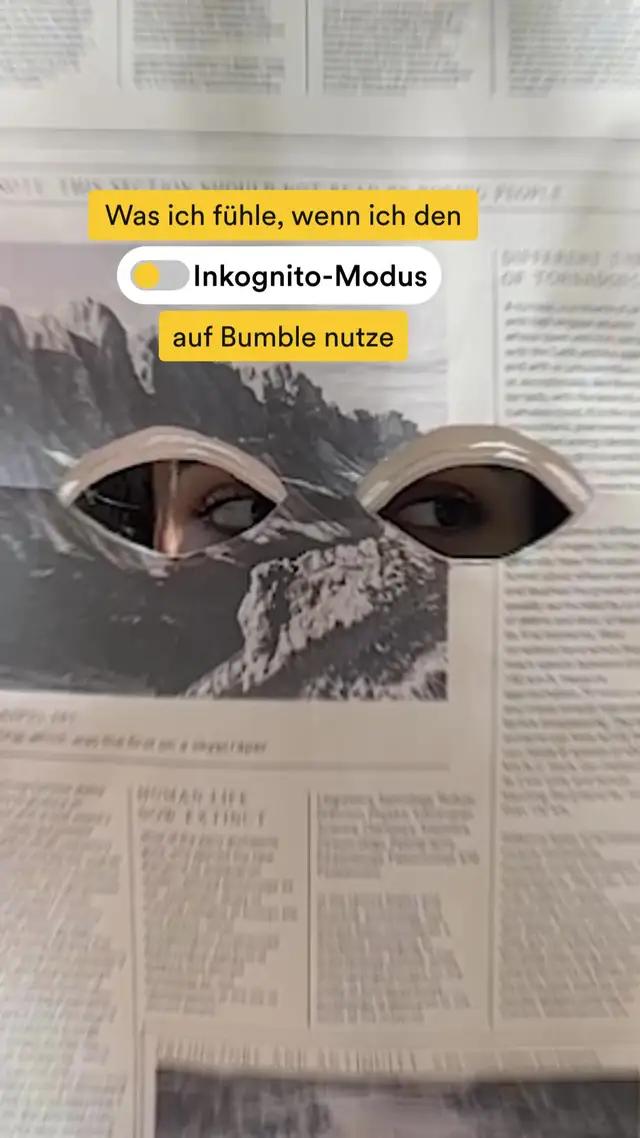 Du entscheidest, wer dein Dating-Profil sieht. Nutze Inkognito-Modus auf Bumble.