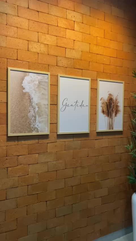 Quadros Decorativos Boho Bege Para Sala Quarto Mar Gratidão