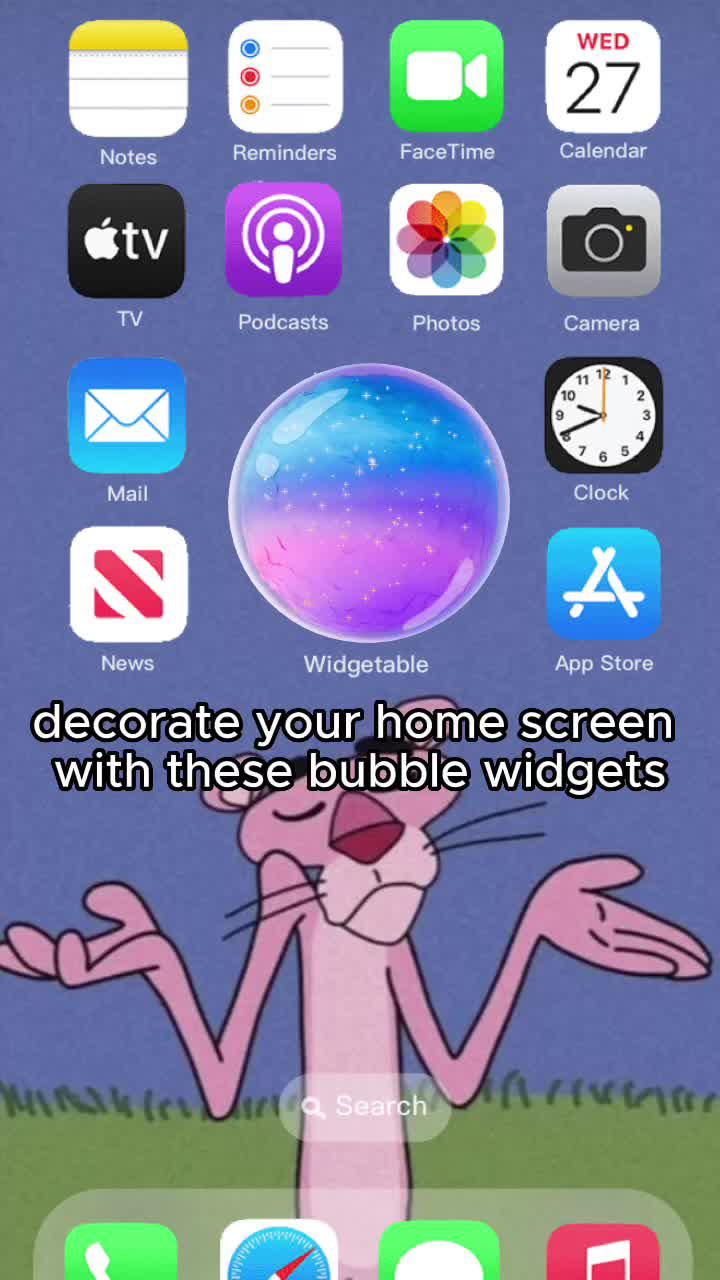 Decorate your home screen with beautiful bubble widget