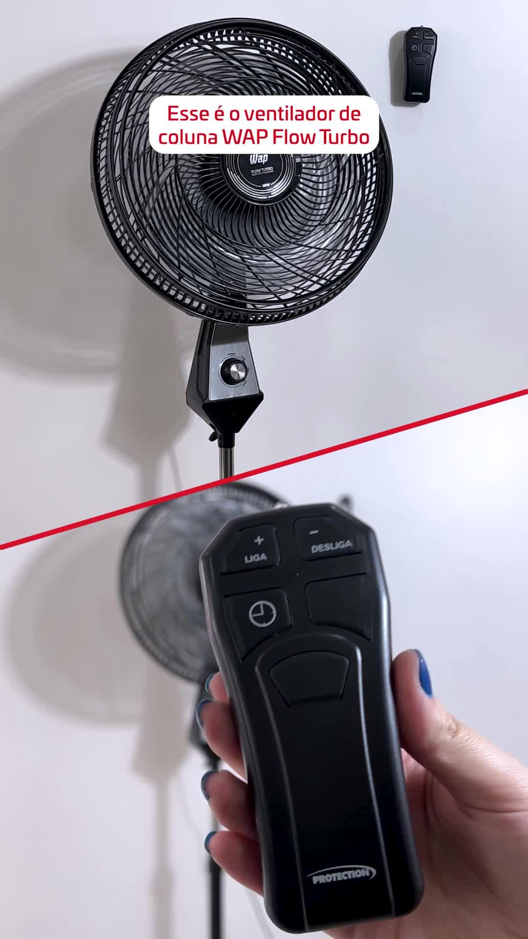 Ventilador Coluna Flow 50 Pedestal 220v Controle Remoto Wap