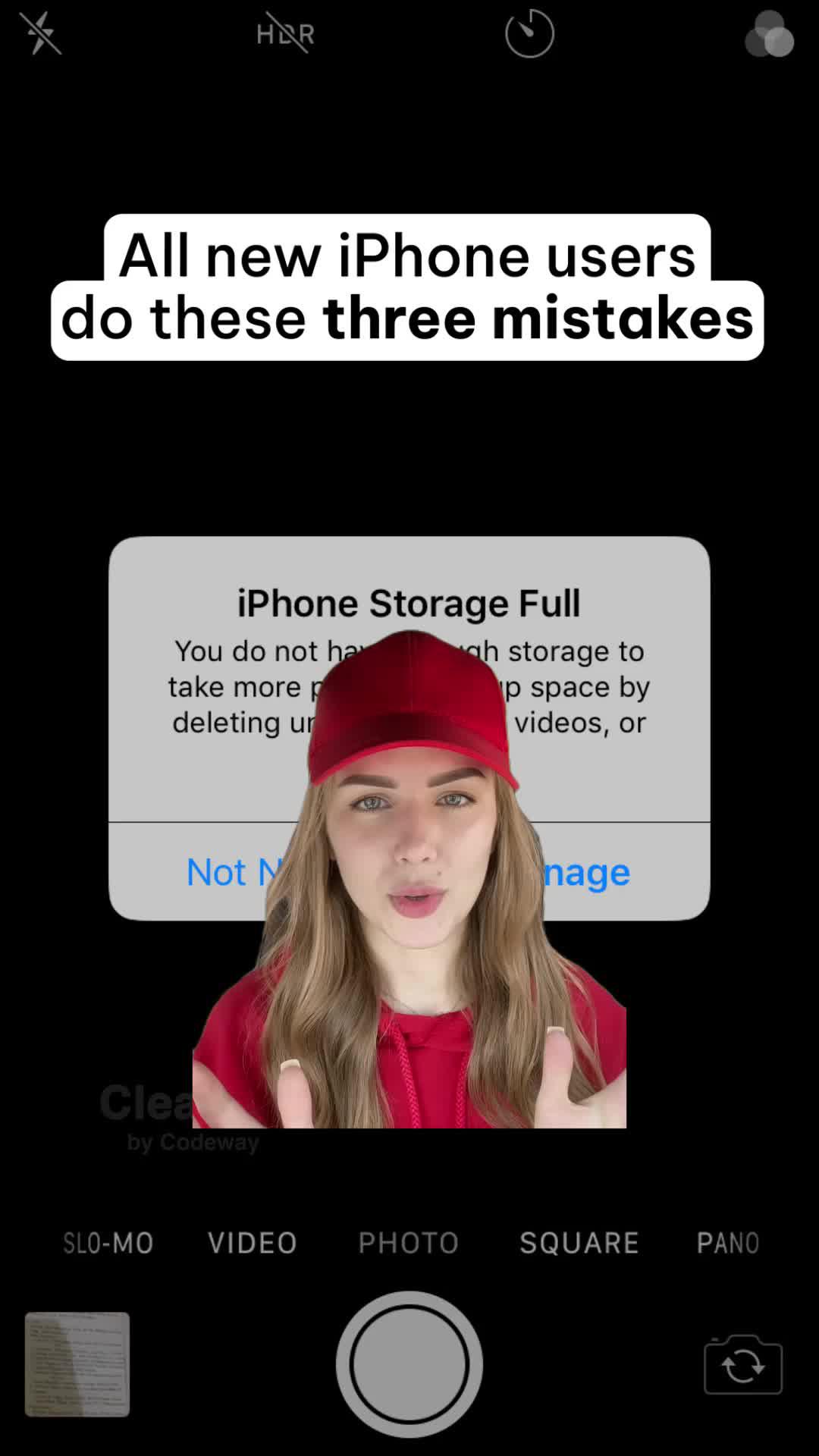 Free up storage with Cleanup app just in seconds.
