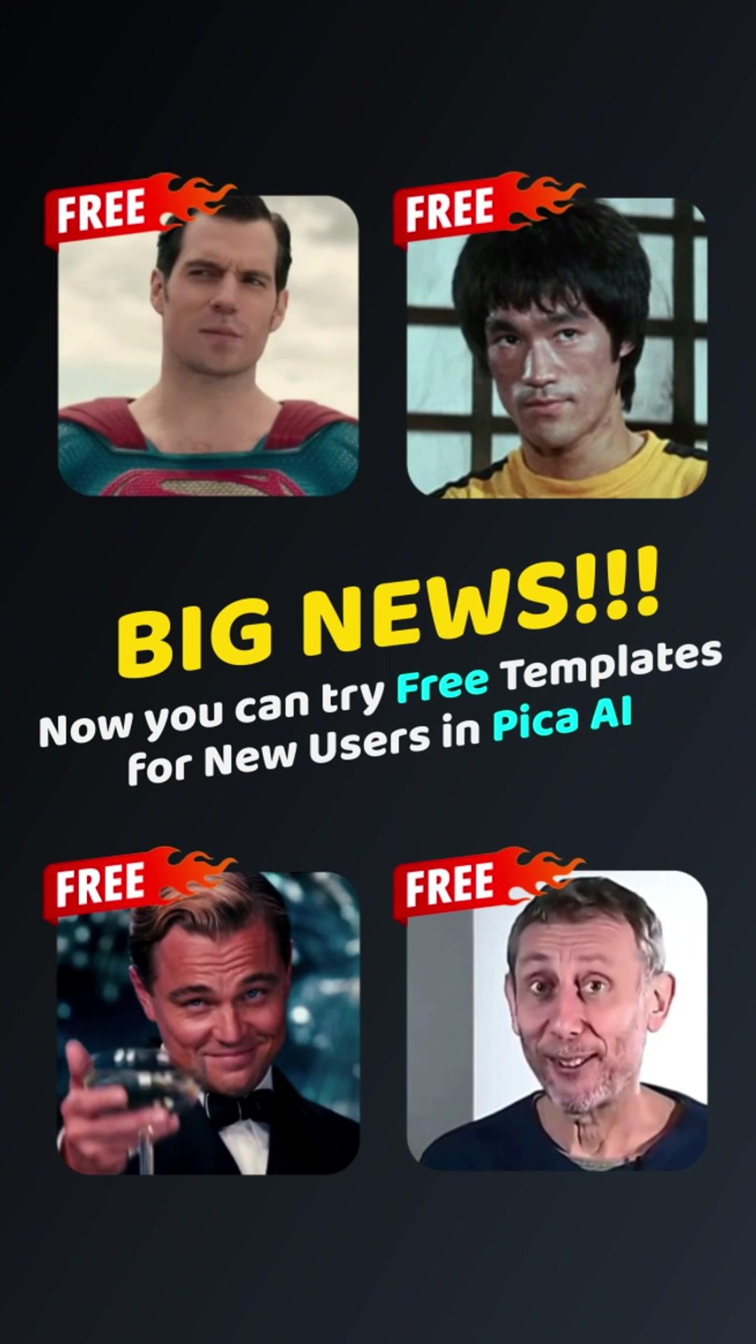 🎉 Hey, new to Pica AI? Get in on the action with FREE templates to face swap now! Tap into the fun and let your creativity shine! #free #videofaceswap #faceswap #aifaceswap #picaai