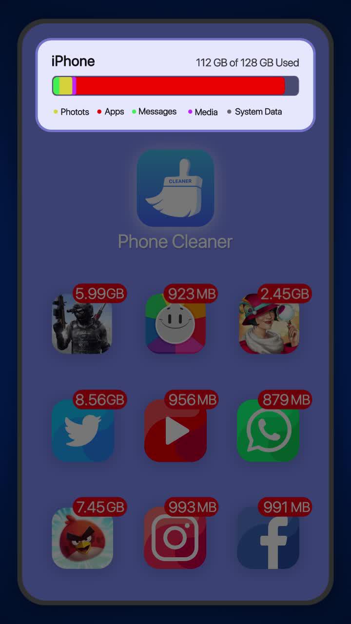 Clean up your iPhone in one click！！！