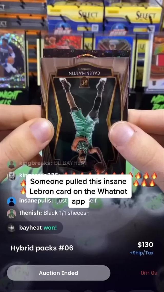 Download the Whatnot app and pull HUGE sports cards in live breaks and auctions!