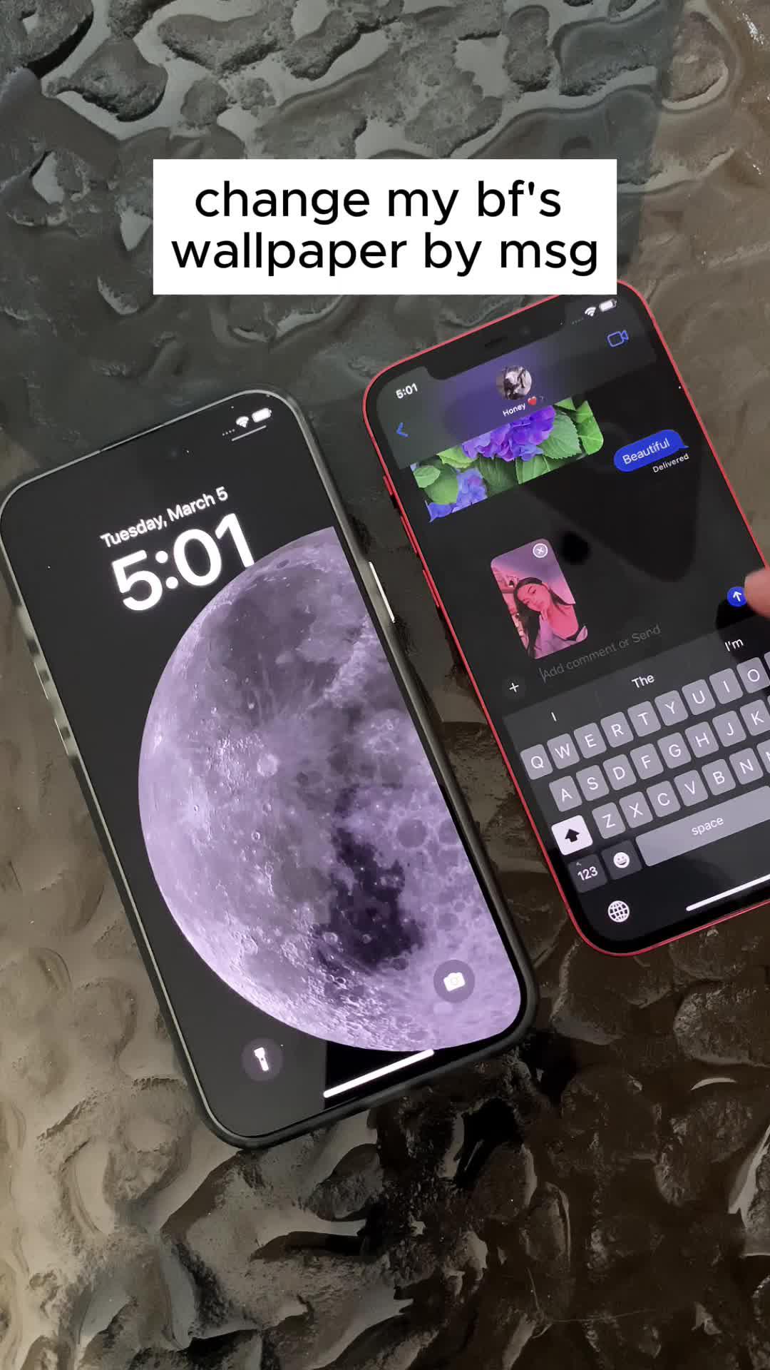 pov: change my bf's wallpaper on his phone