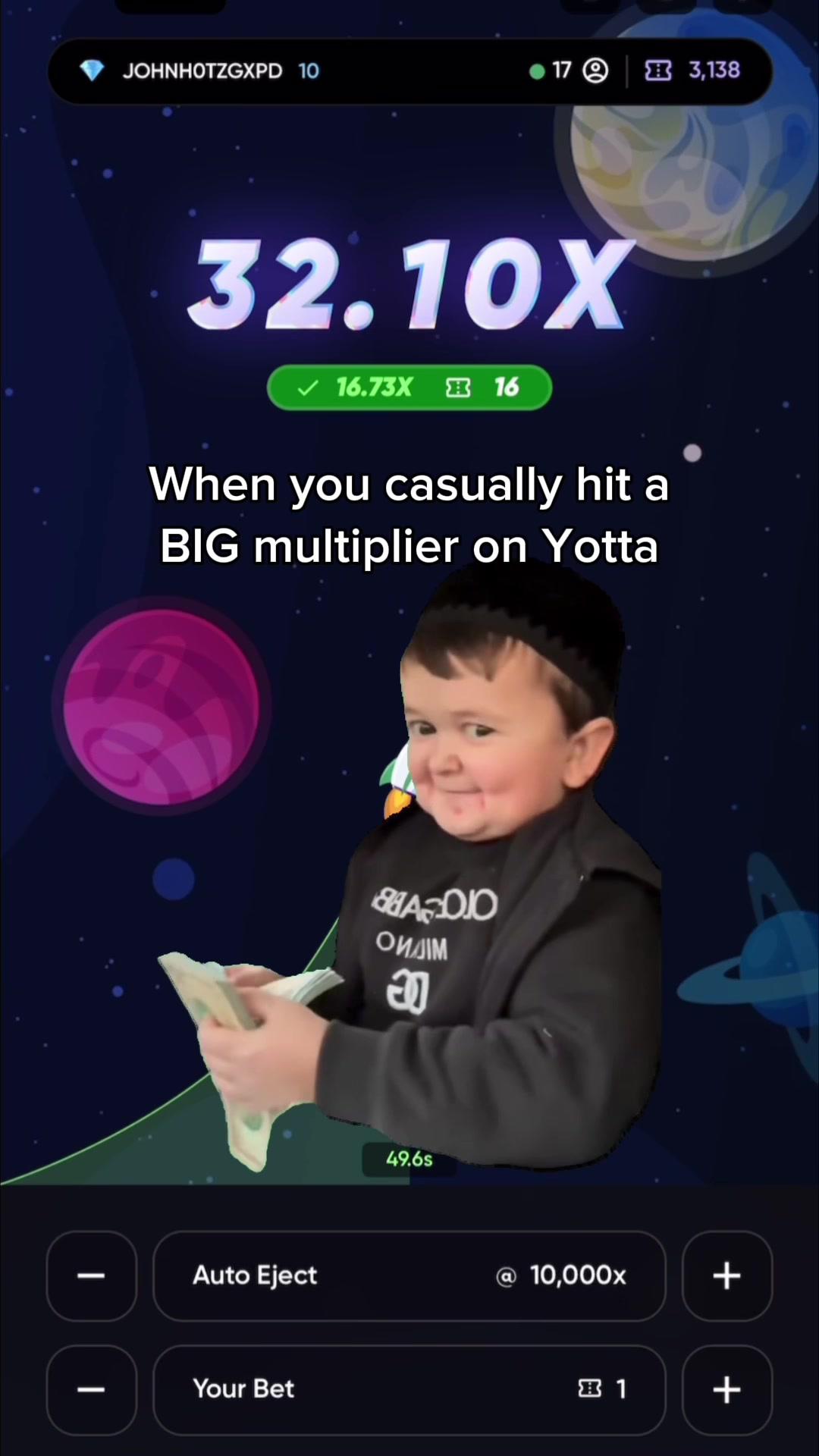 It always feels SOOOO good to WIN 🤑🎉 #MemeCut #Meme #gaming #yotta #sweepstakes #gaming