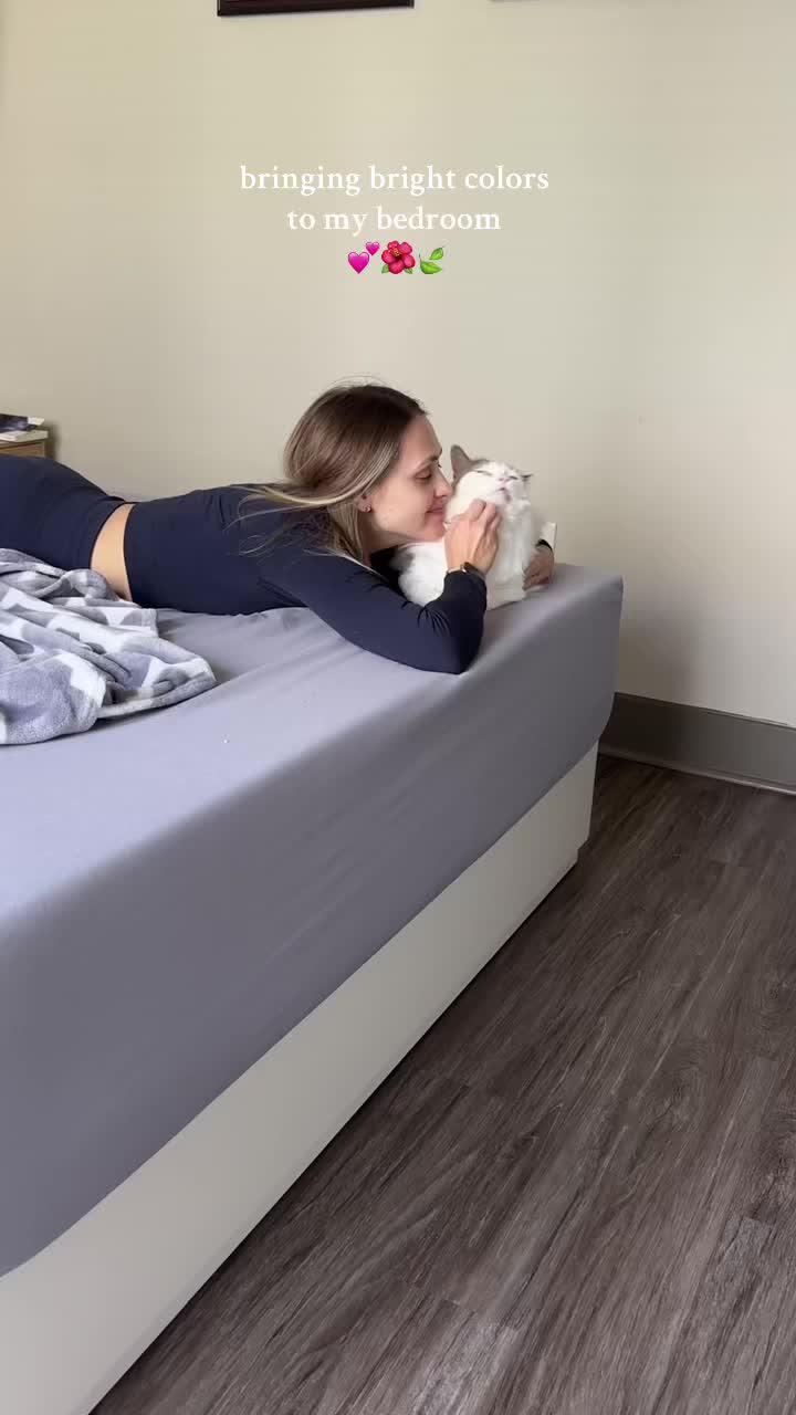 Spring is here and summer is around the corner. Bringing life and color to my bedroom with $1 TEMU Satin Sheets 🎀🔍code: dpe4943 in #temu search bar for up to 90% off and 🔗 in bio (app new users only with qualifying orders) FREE shipping and FREE returns #satinsheets #satinpillowcase #beddingsets #temu #roomtour #foryou #fypage #fyp