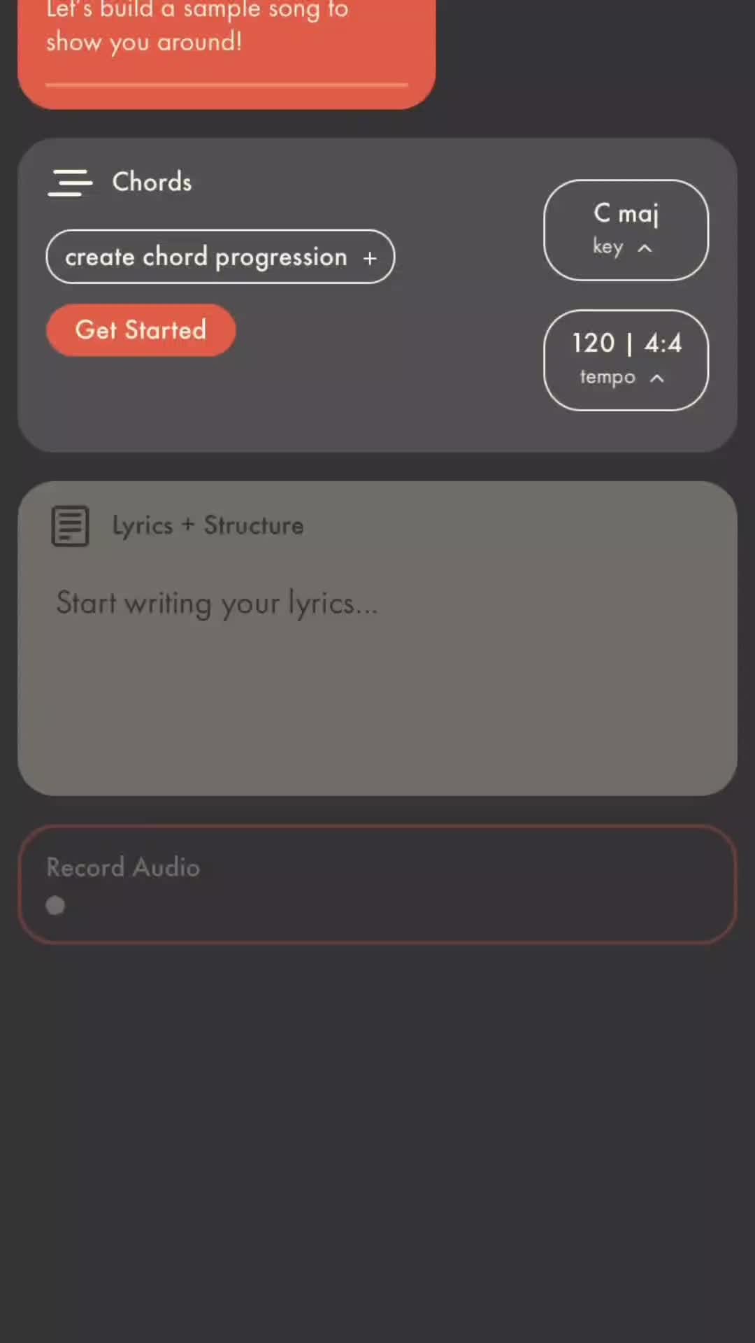 Write songs without any instruments