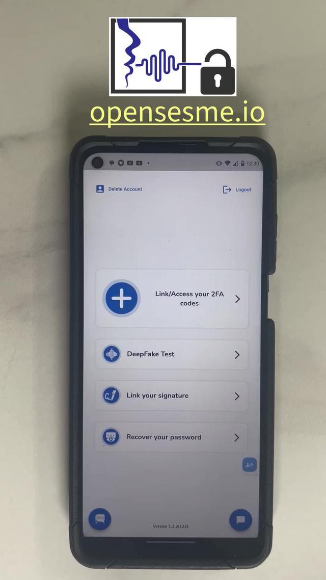 Get 2FA codes now Open Sesme is app in the world that uses only voice to create and use your account