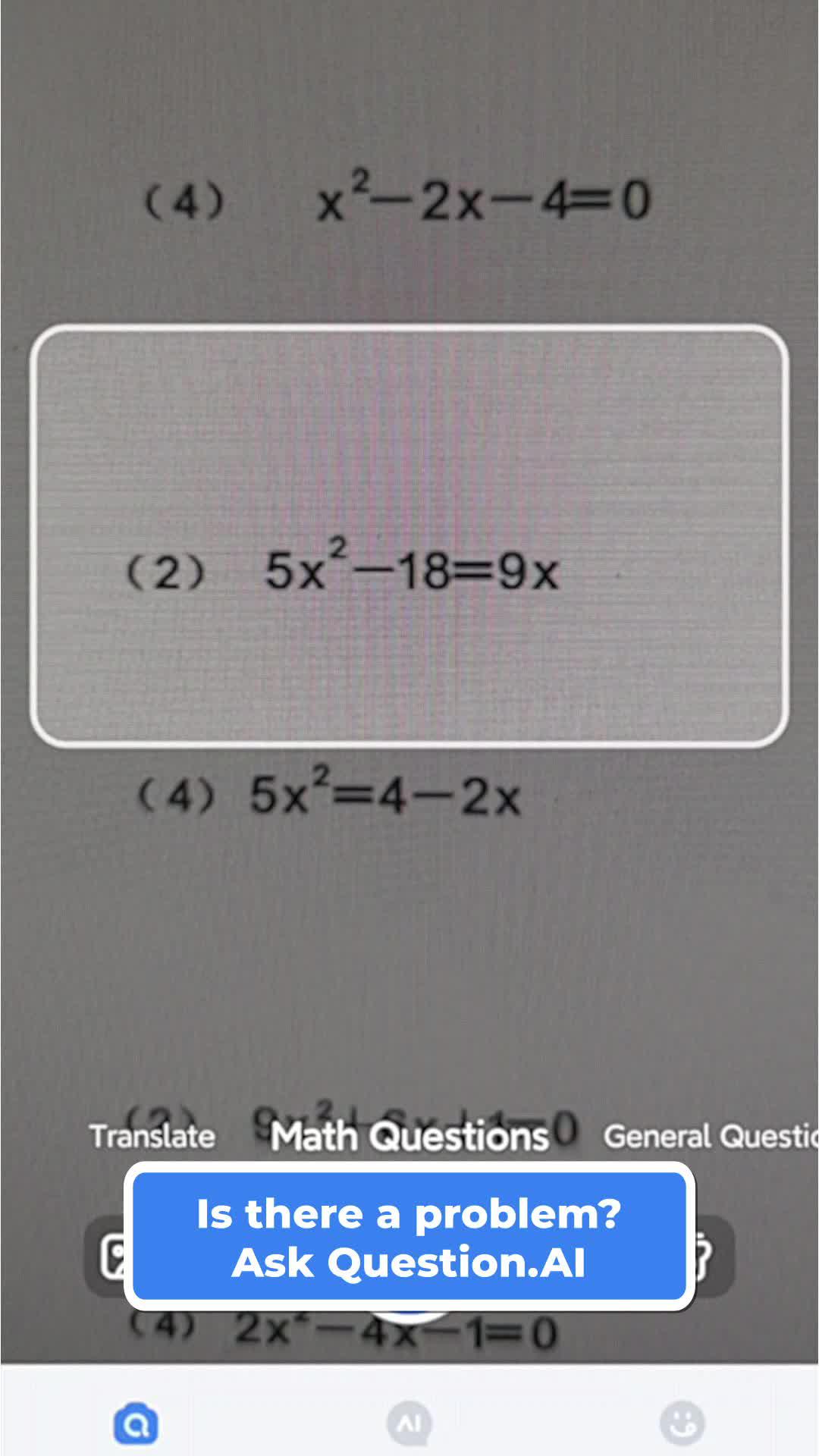 No more problems when you study math with Question.AI.