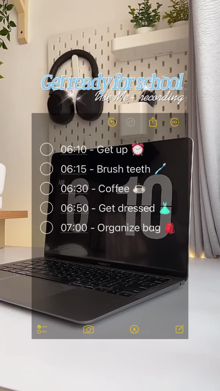 Simple Weekly Study Schedule with Alarmme