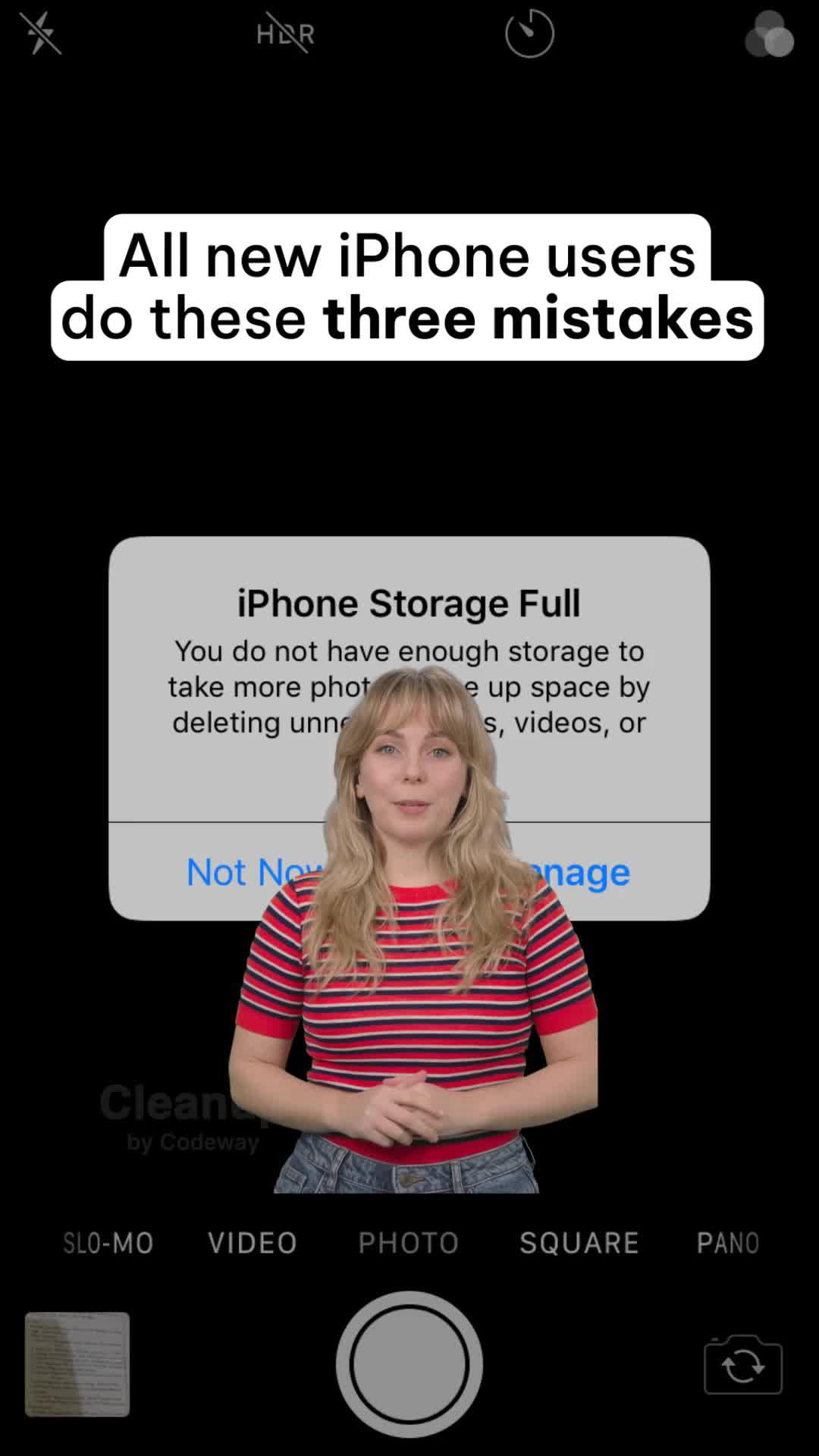 Free up storage with Cleanup app just in seconds.