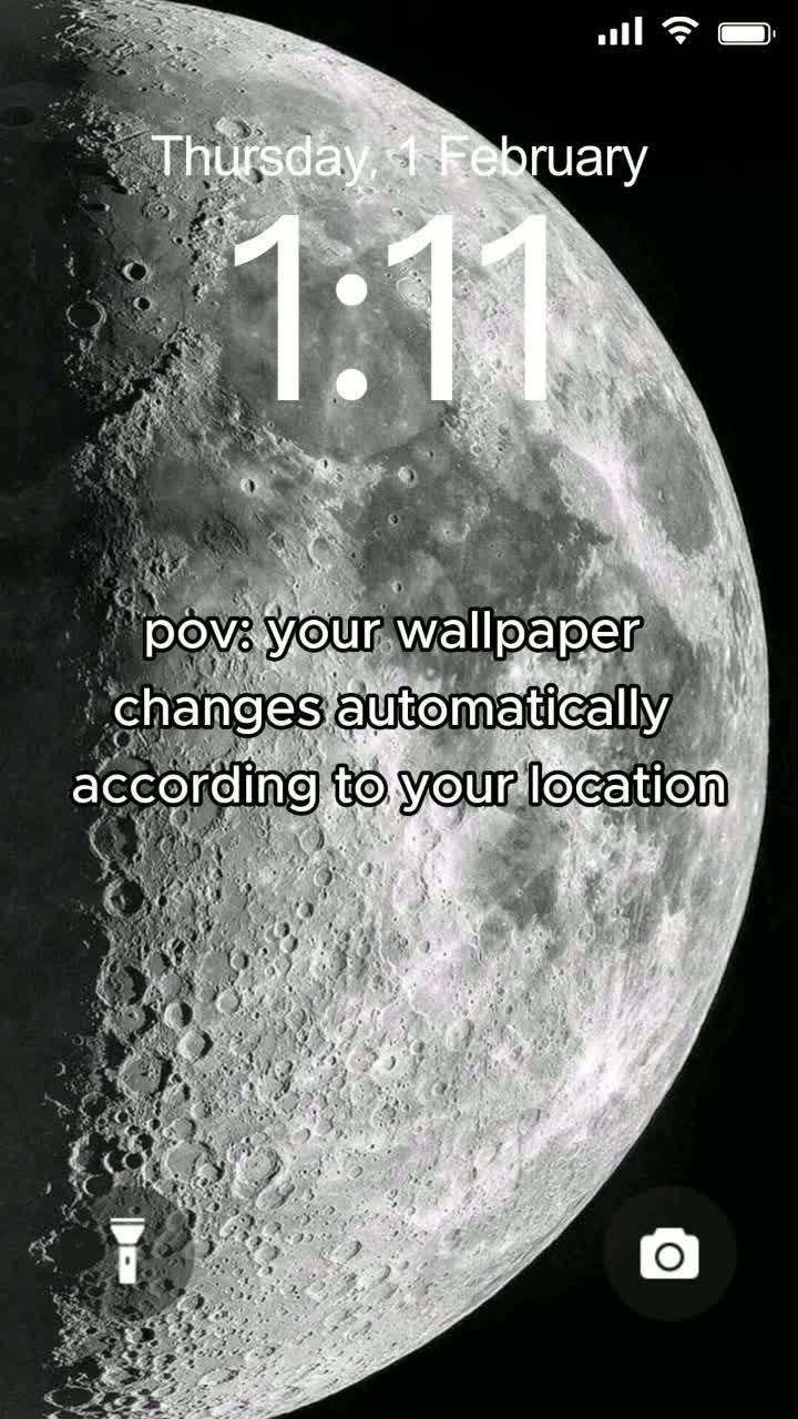 Your wallpaper changes automatically according to your location