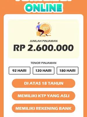 Dapatkan pinjaman hingga Rp10 juta