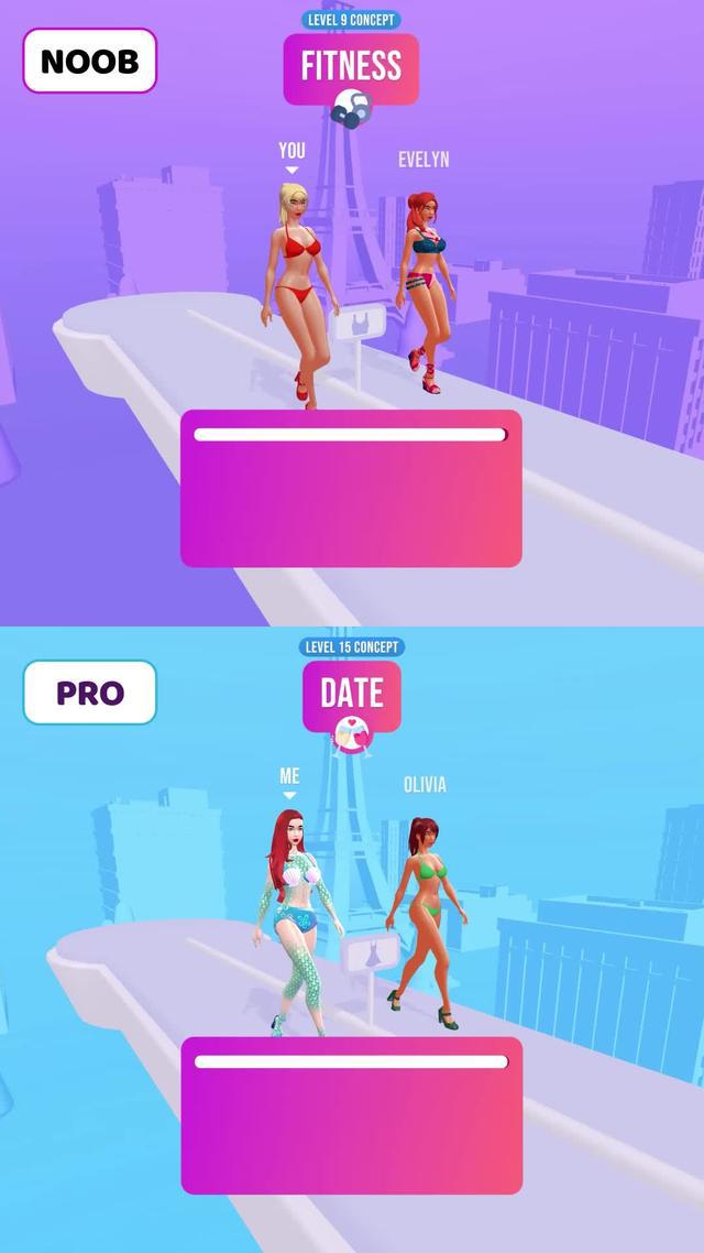 Dress up your model in the best outfits and show them off on the catwalk!