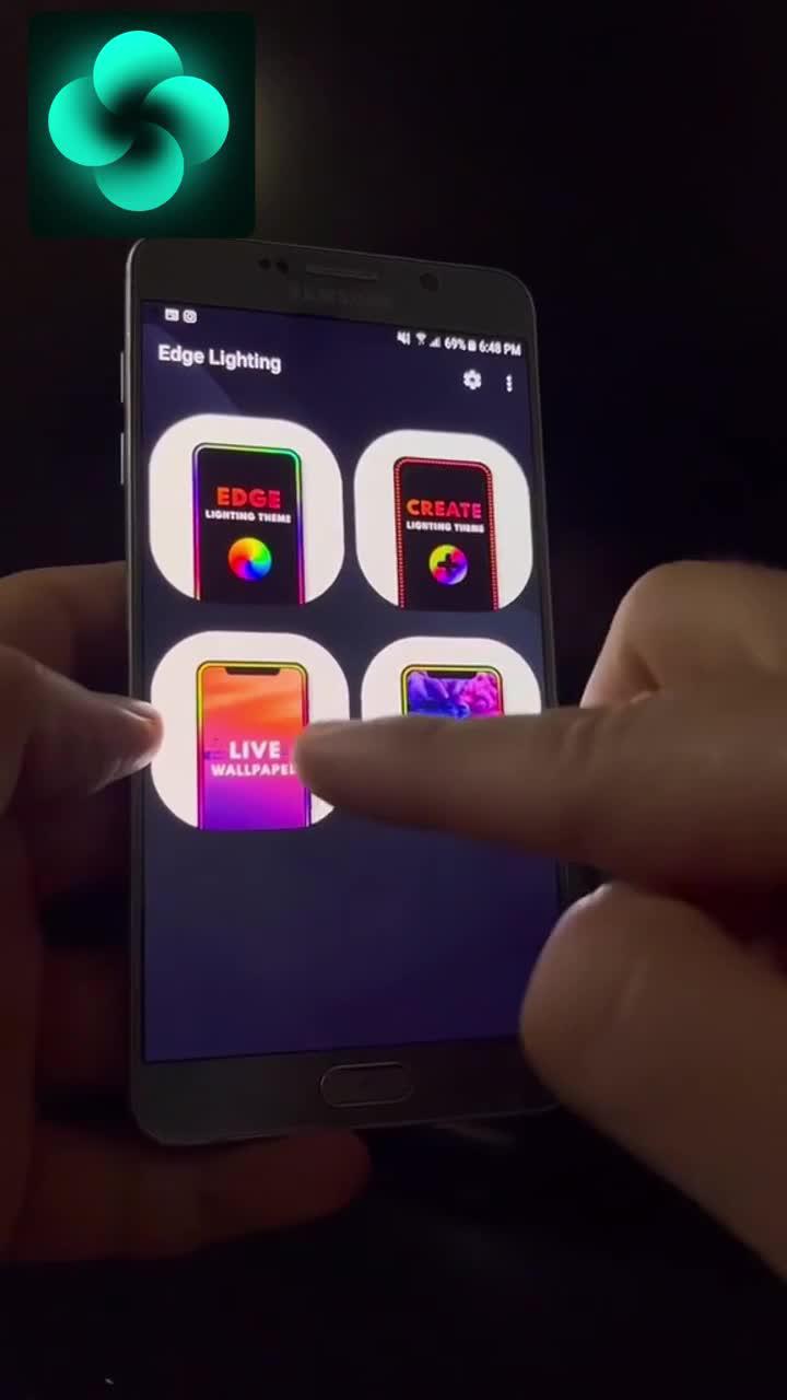 Colorful LED widget of phone
