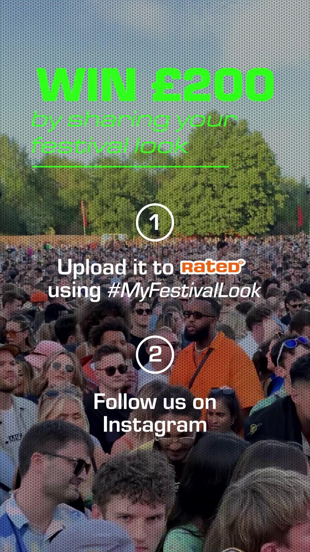 Win £200 by sharing your festival look on Rated! Check the comments for the details 😏 #giveawayuk #festivalfashion #fashiontiktok2022 #competition