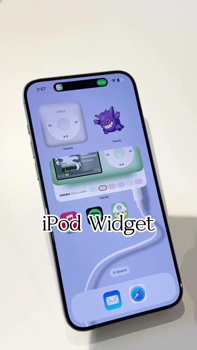 Get this nolstagic iPod Widget that connects Spotify and Apple Music right on your home screen!