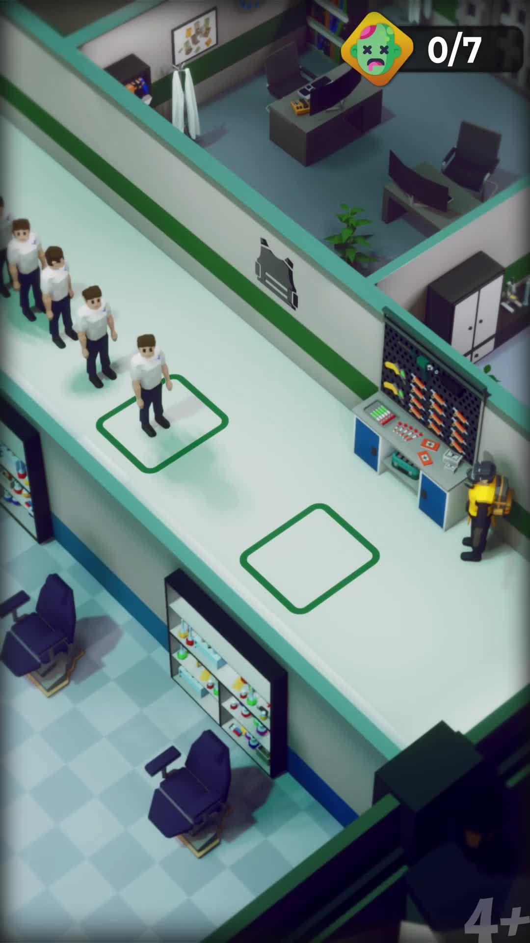 Build and manage your own hospital for zombies in this idle tycoon game!