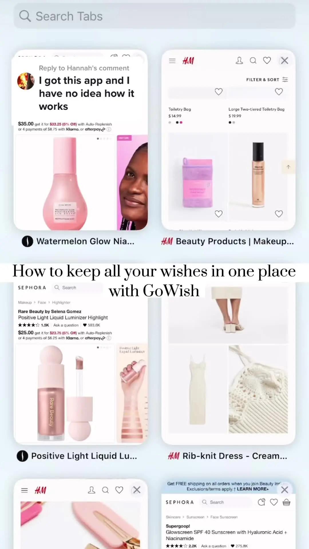 Replying to @Hannah this is one way out of many how to use GoWish ☁️✨ #gowish #gowishapp #wishlist #shoppingmadeeasy #wishlistinspo 