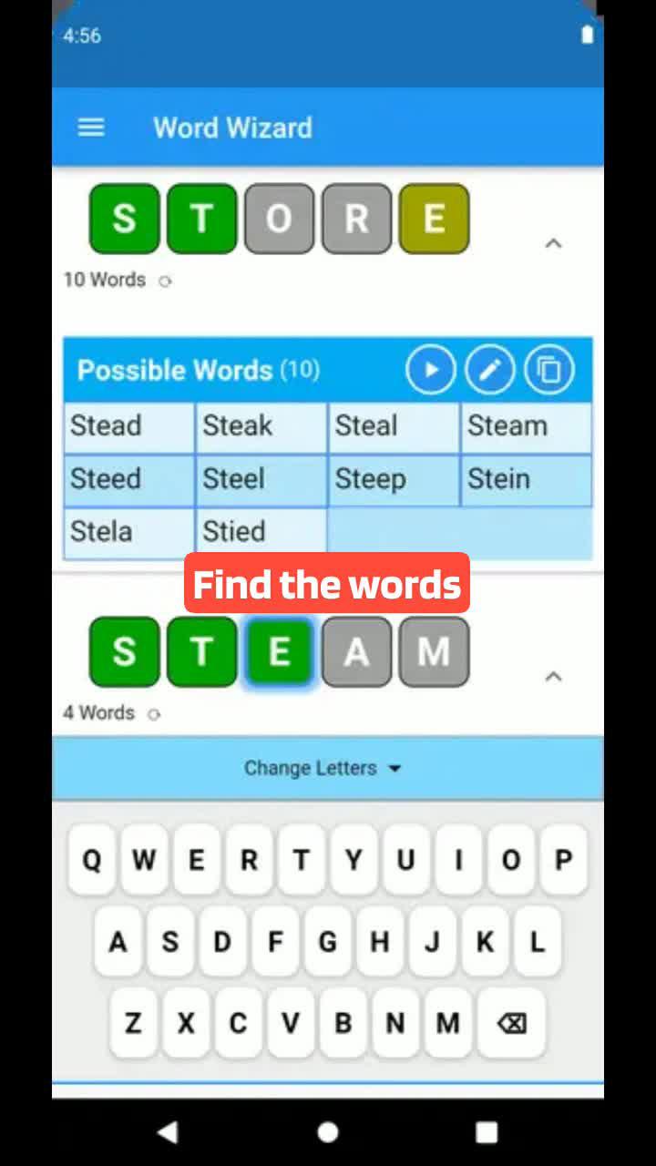 Super Word Wizard solves anagrams and Wordle helper!