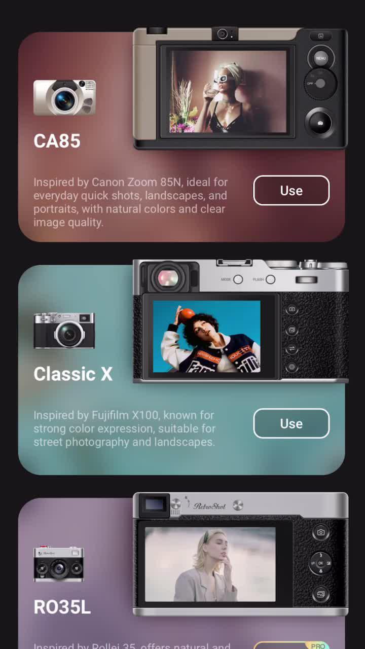 Rediscover the charm of vintage photography with RetroShot!