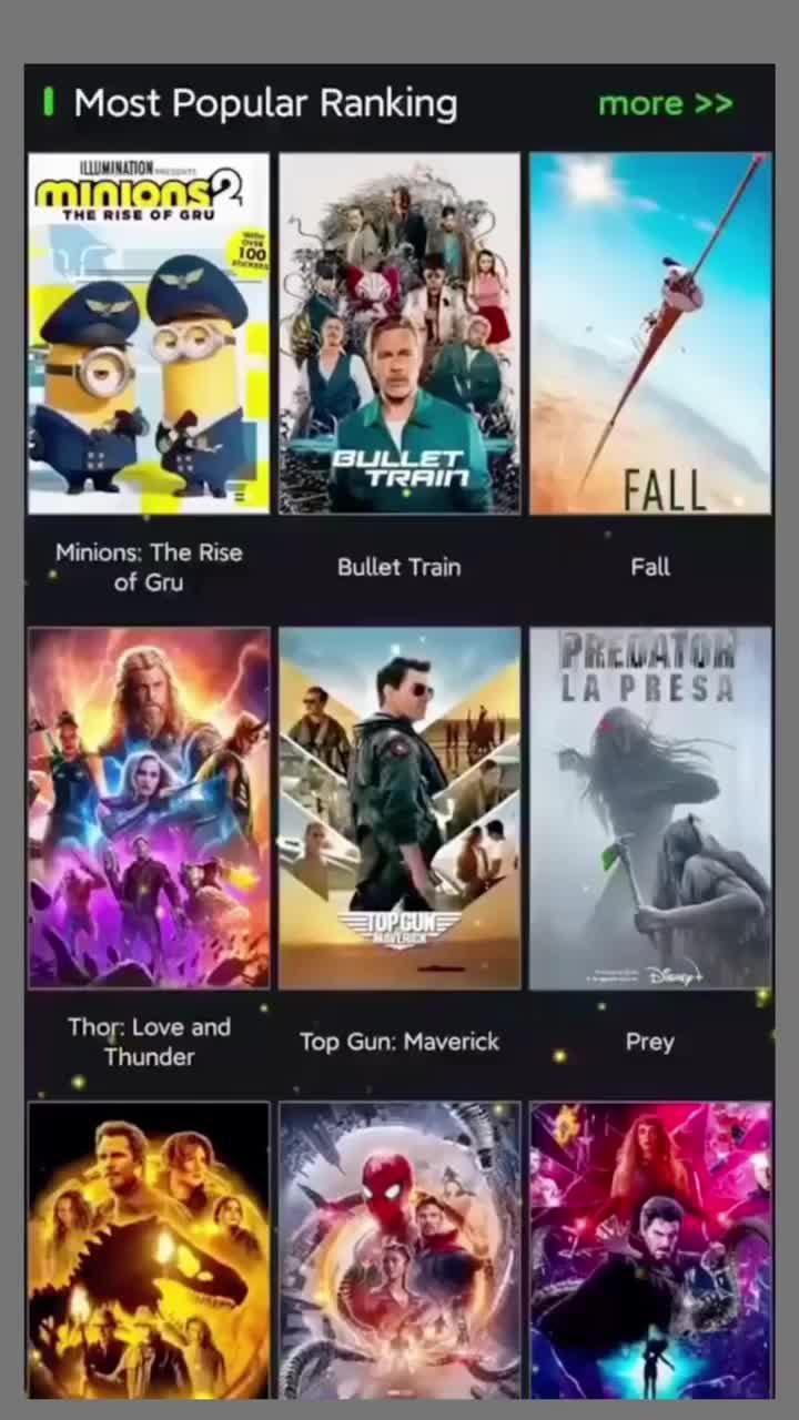 all movies you can see it in