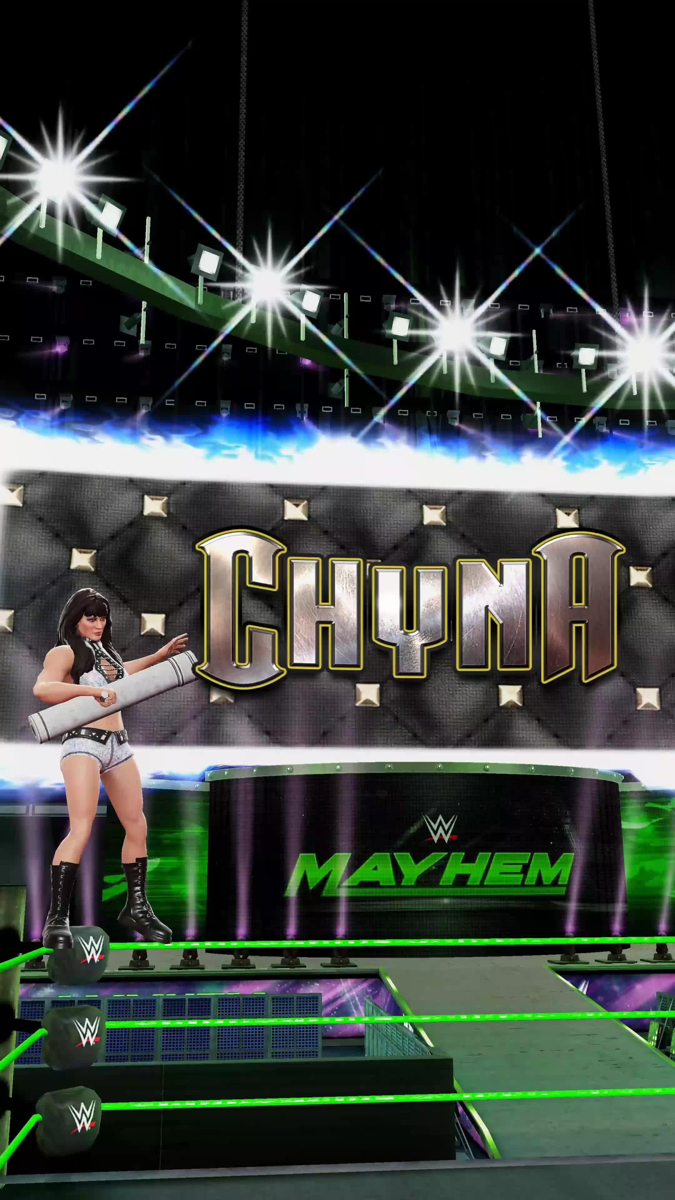 Play the WWE Mayhem as Chyna with your friends!