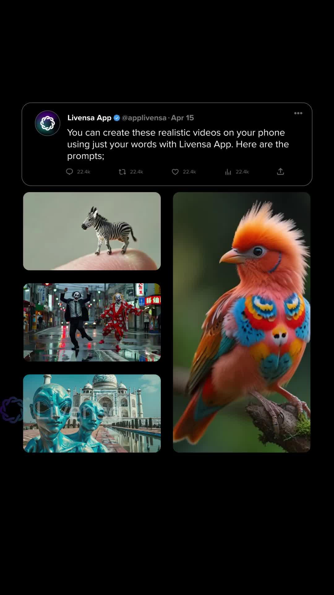 Create Al videos with your own words on mobile