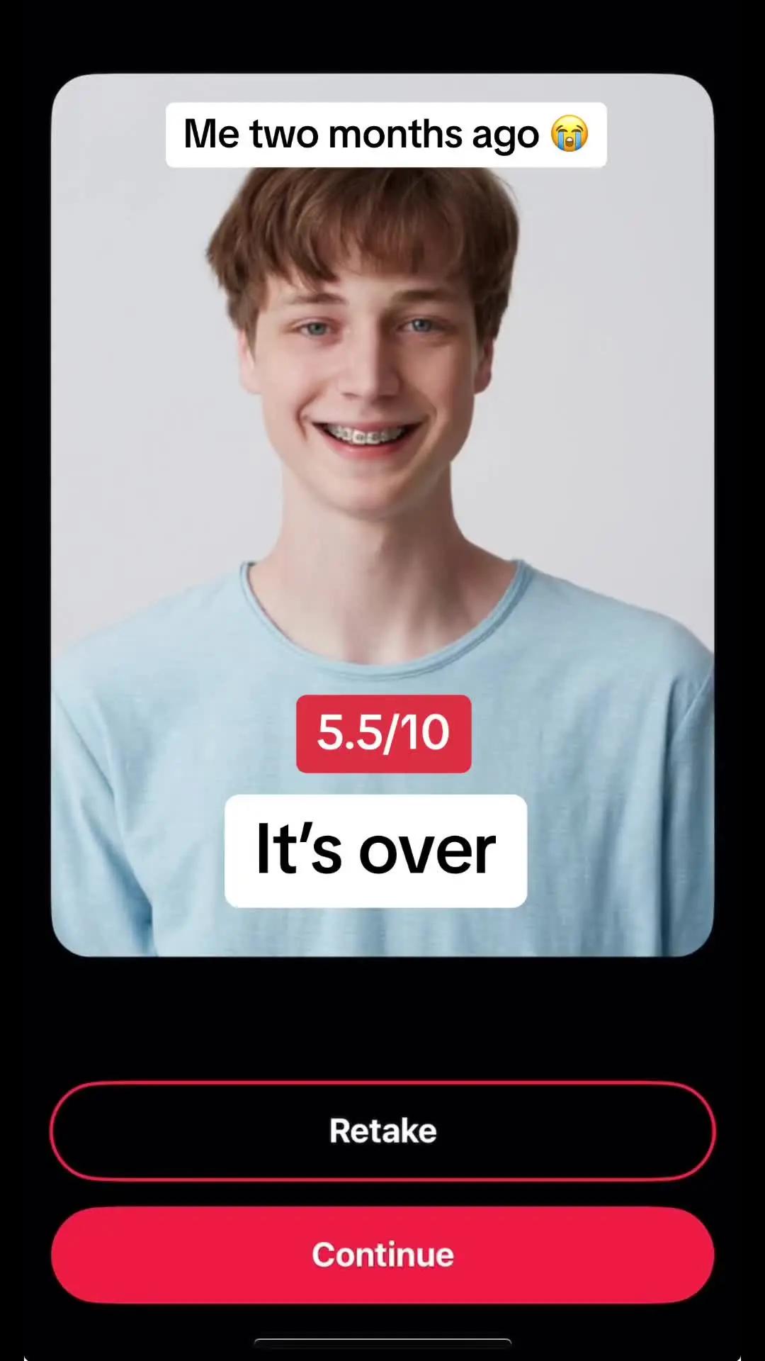 See how I glowed up in two months 😱 What’s your rating? 🗿 #looksmaxxing #looksmaxapp 